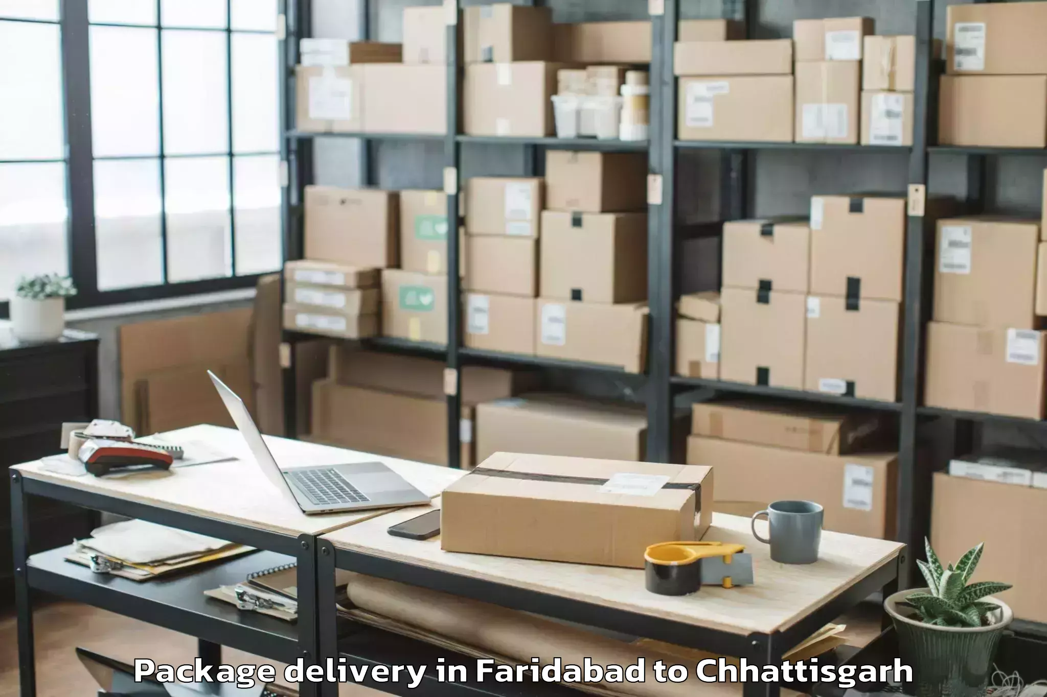 Expert Faridabad to Kirandul Package Delivery